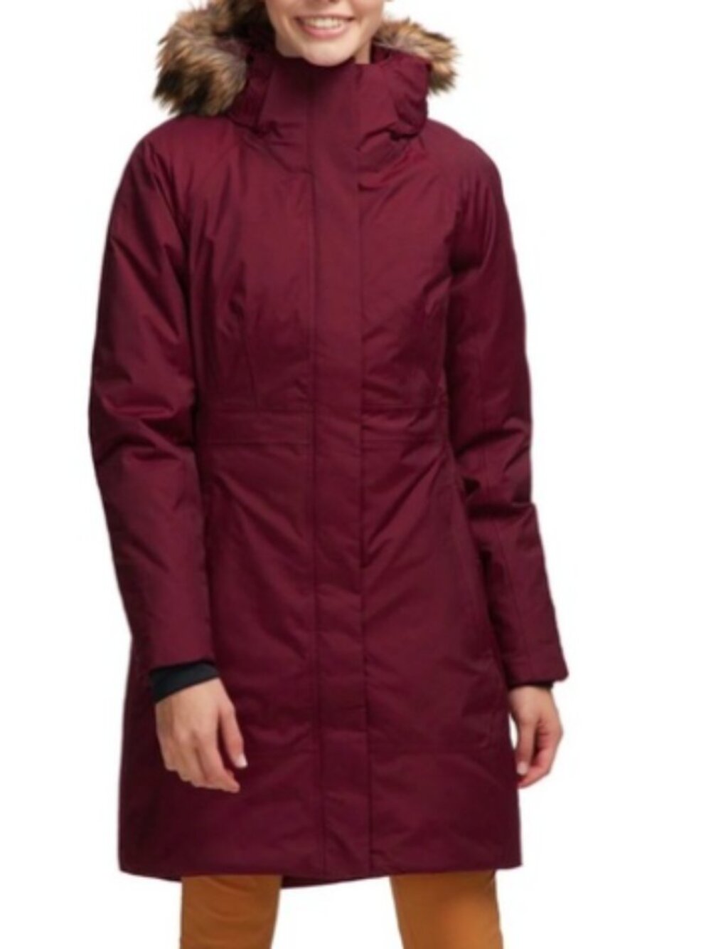 The North Face Women's Arctic Swirl Down Parka Burgundy Jacket Size Medium